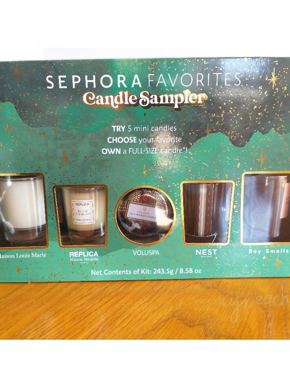 Sephora Mini Candle Sampler Set With Certificate New Boxed Gift Set 5 Candles